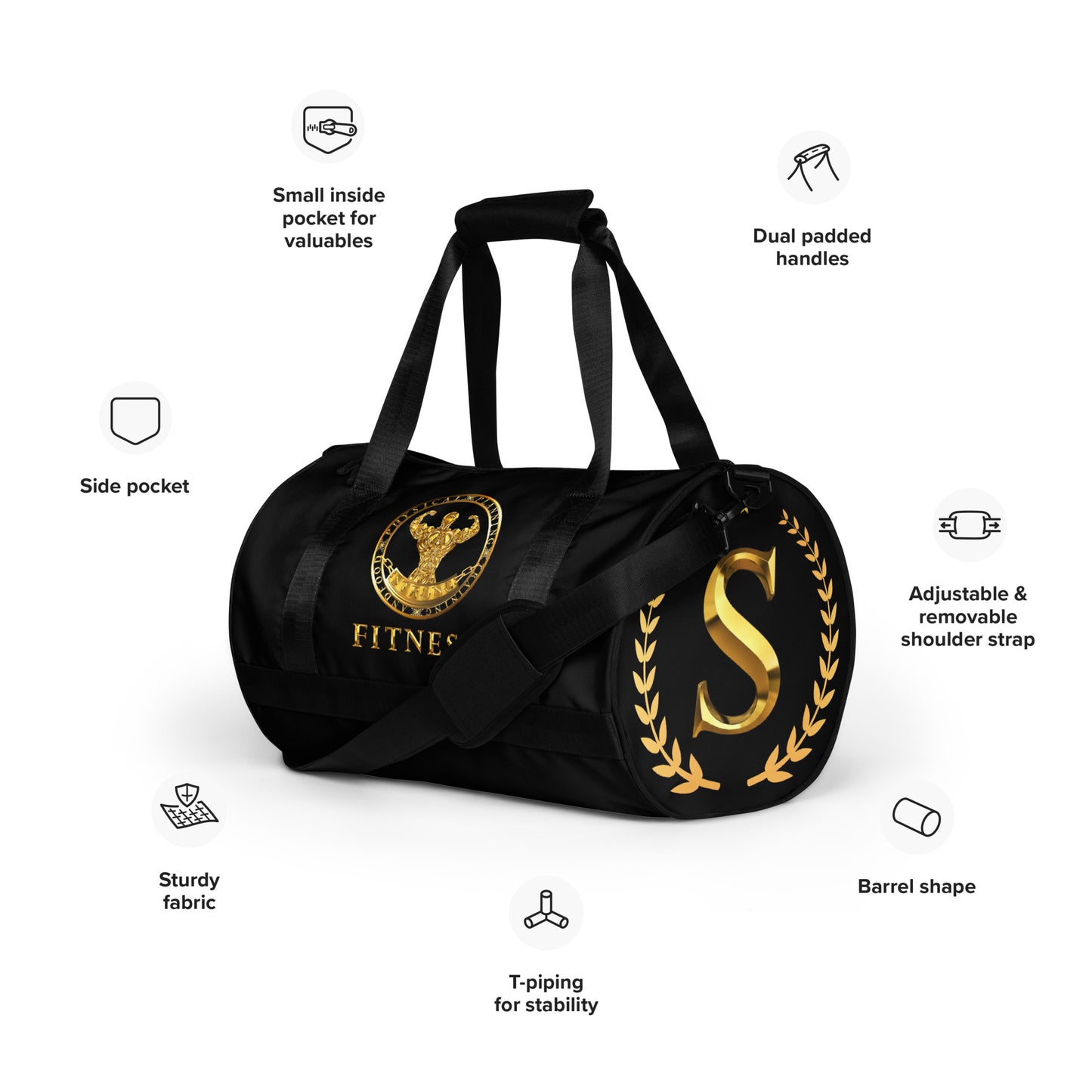 All-over print gym bag,Strong Fitness