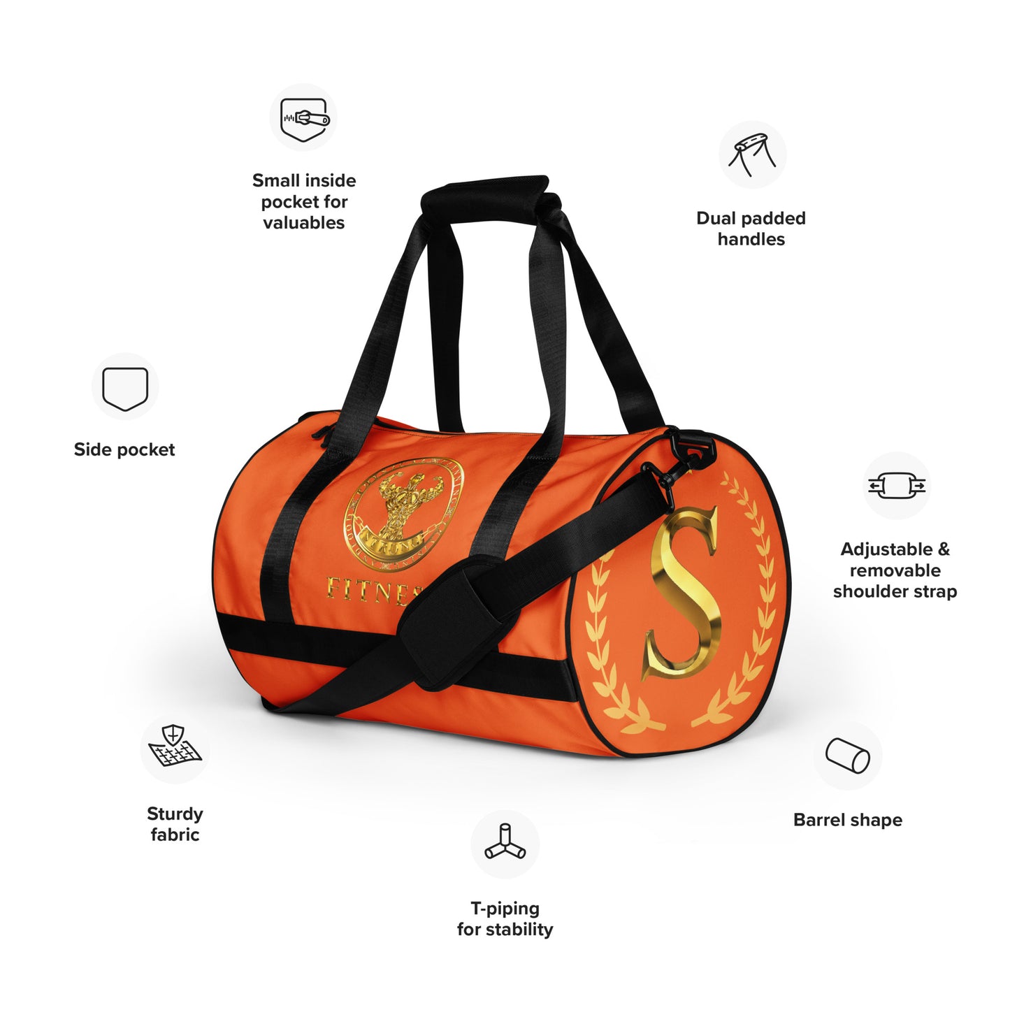 All-over print gym bag,Strong Fitness