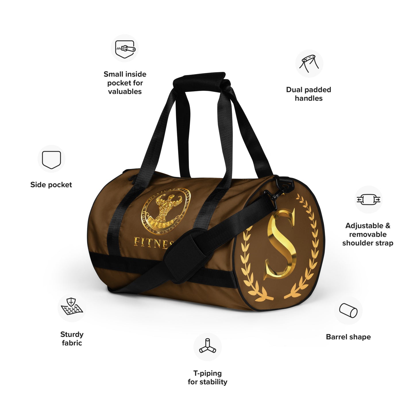 All-over print gym bag,Strong Fitness