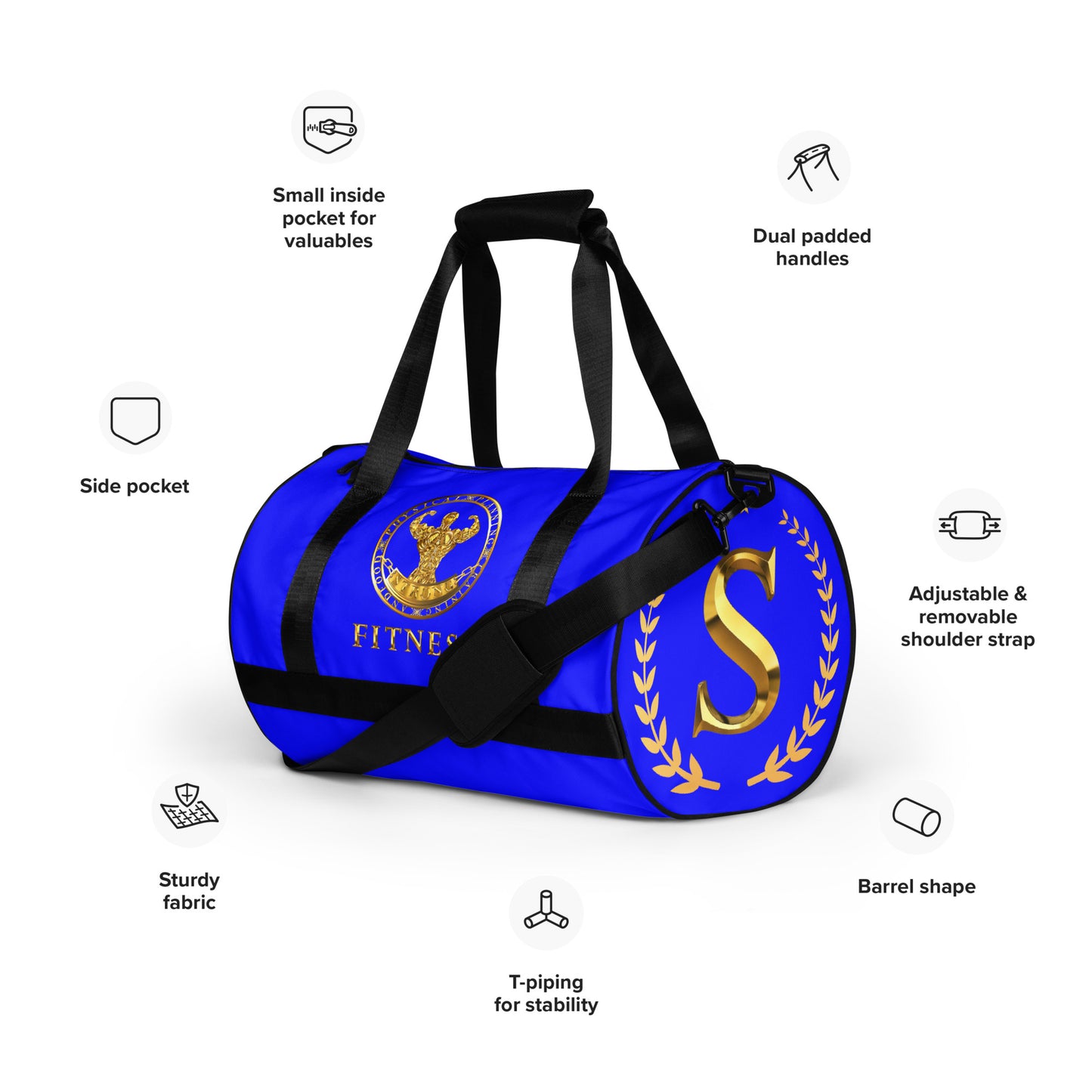 All-over print gym bag,Strong Fitness