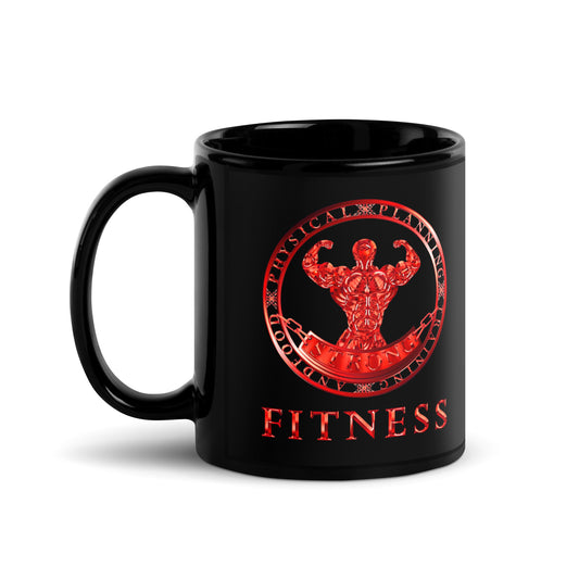 Black Glossy Mug,Strong Fitness