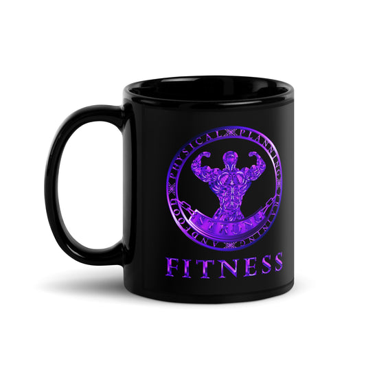 Black Glossy Mug,Strong Fitness