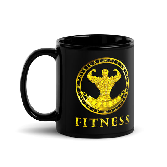 Black Glossy Mug,Strong Fitness