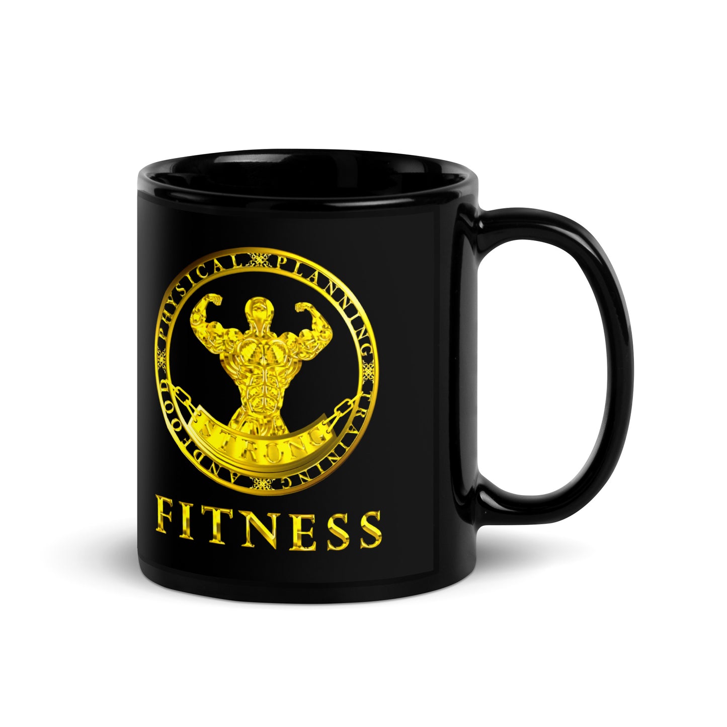 Black Glossy Mug,Strong Fitness