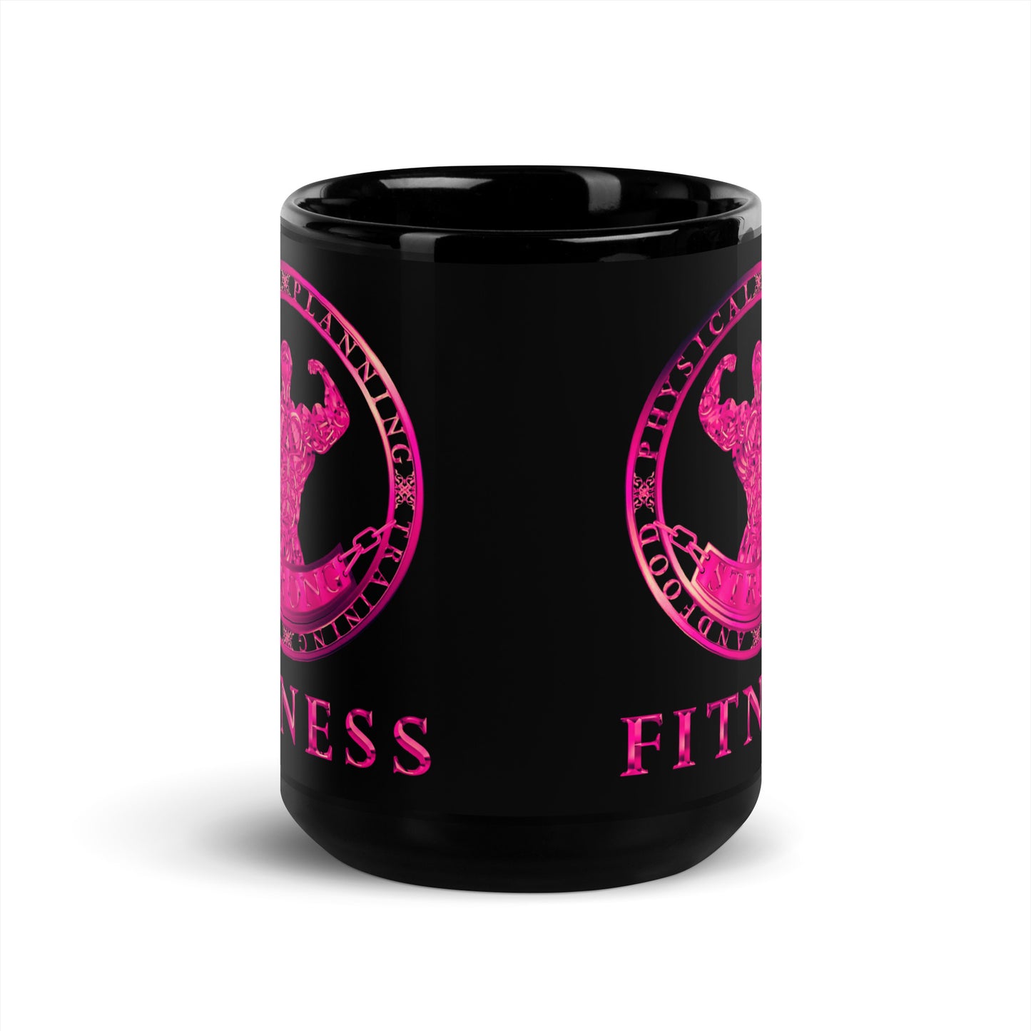 Black Glossy Mug,Strong Fitness