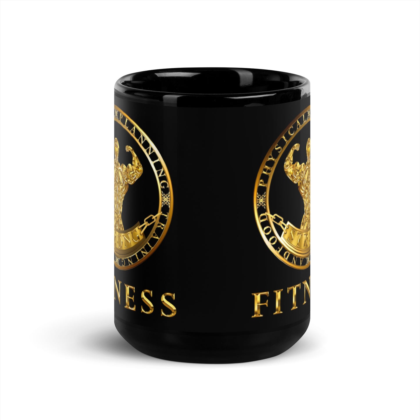 Black Glossy Mug,Strong Fitness