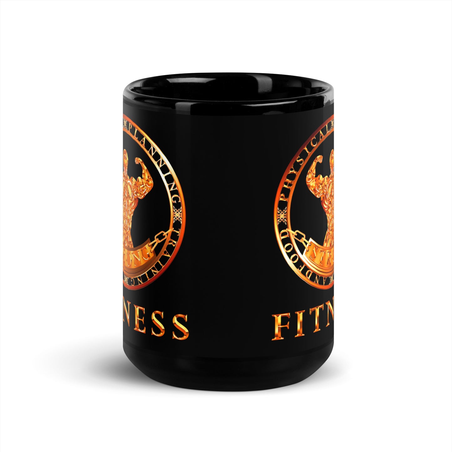 Black Glossy Mug,Strong Fitness