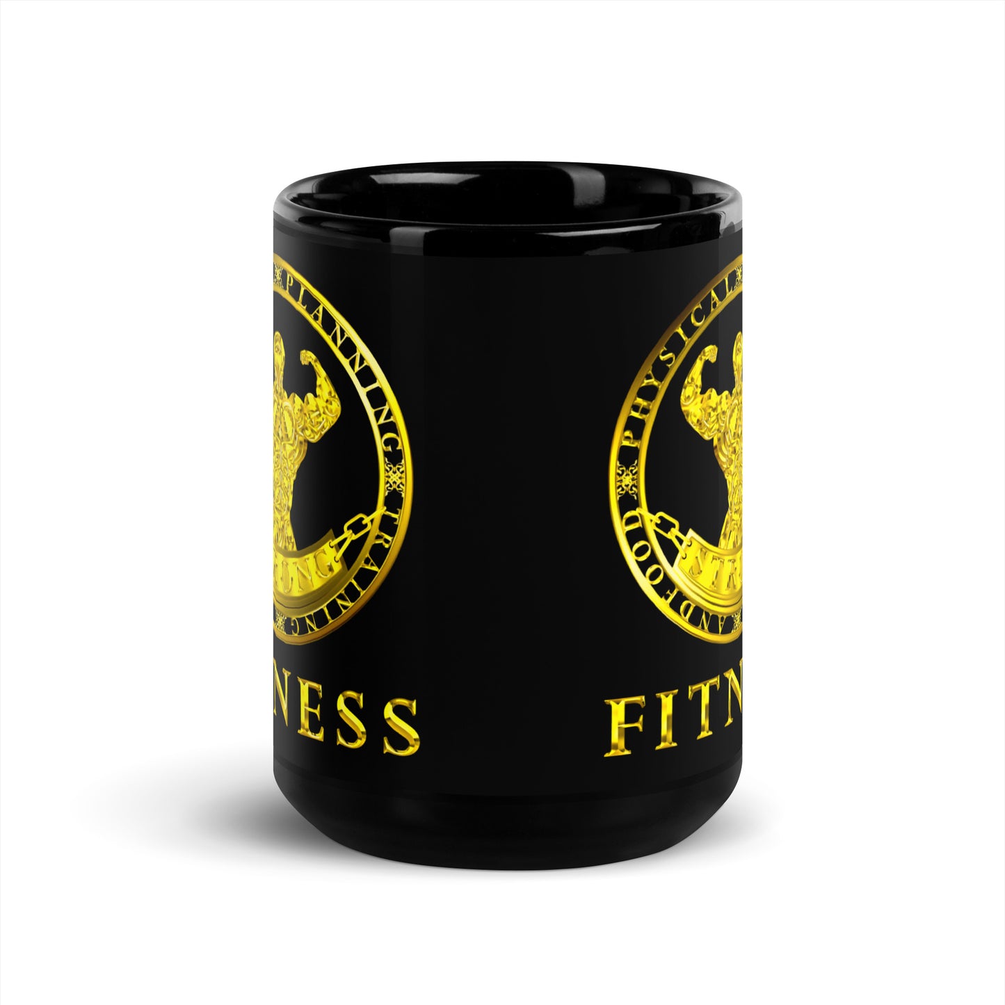 Black Glossy Mug,Strong Fitness