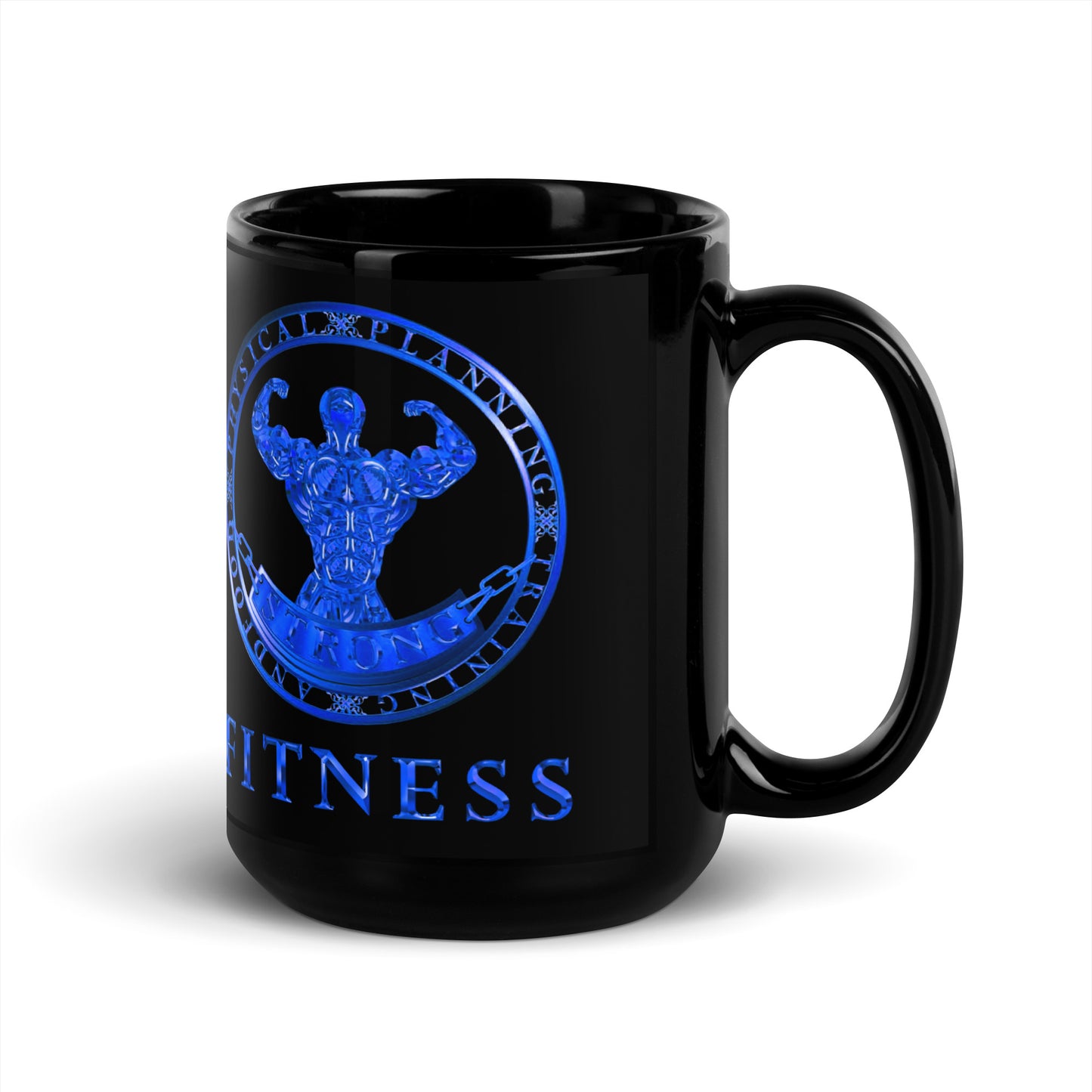 Black Glossy Mug,Strong Fitness