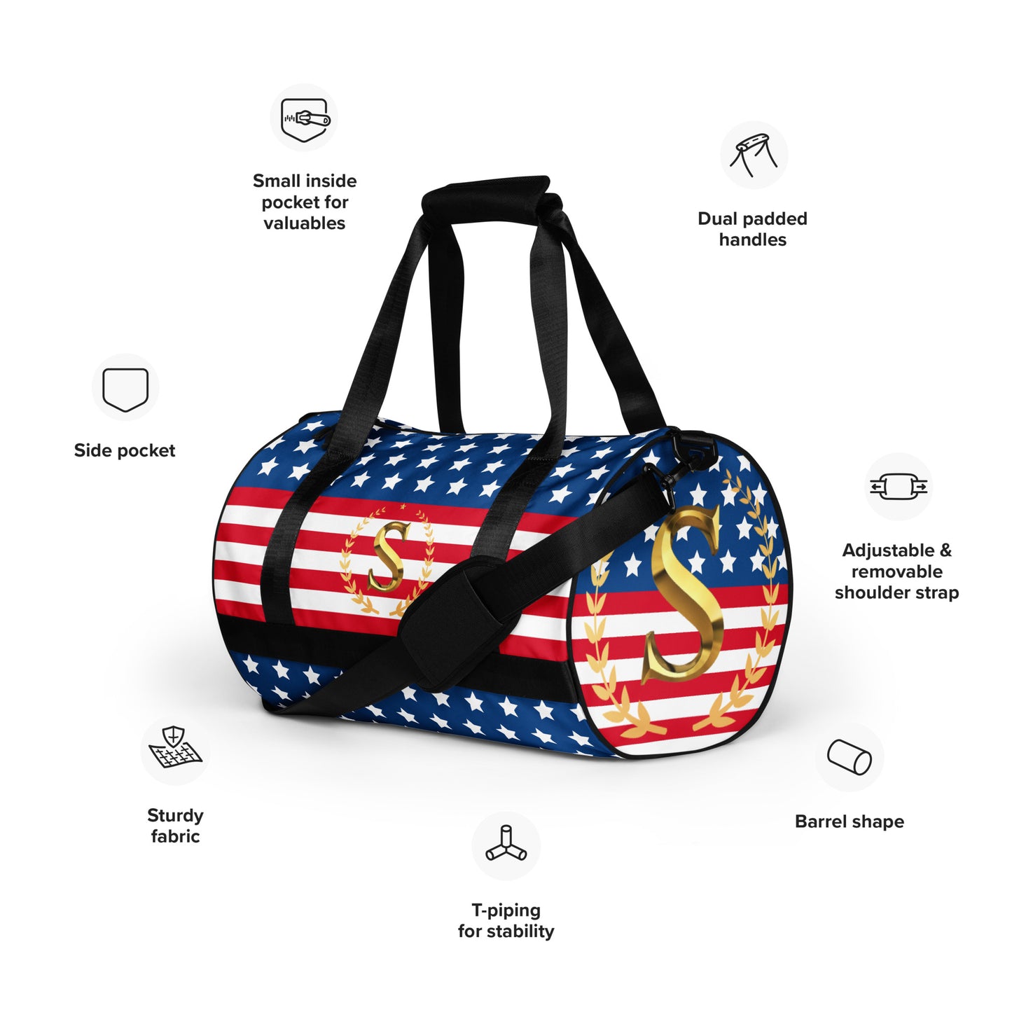 All-over print gym bag