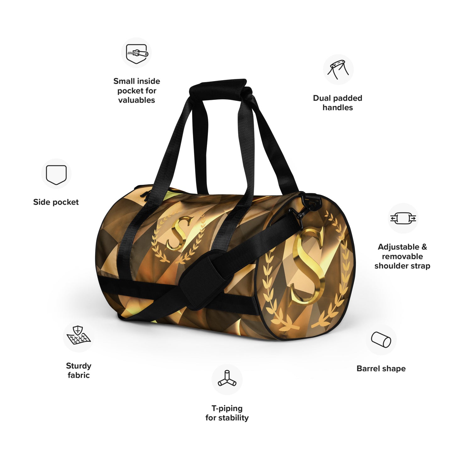 All-over print gym bag