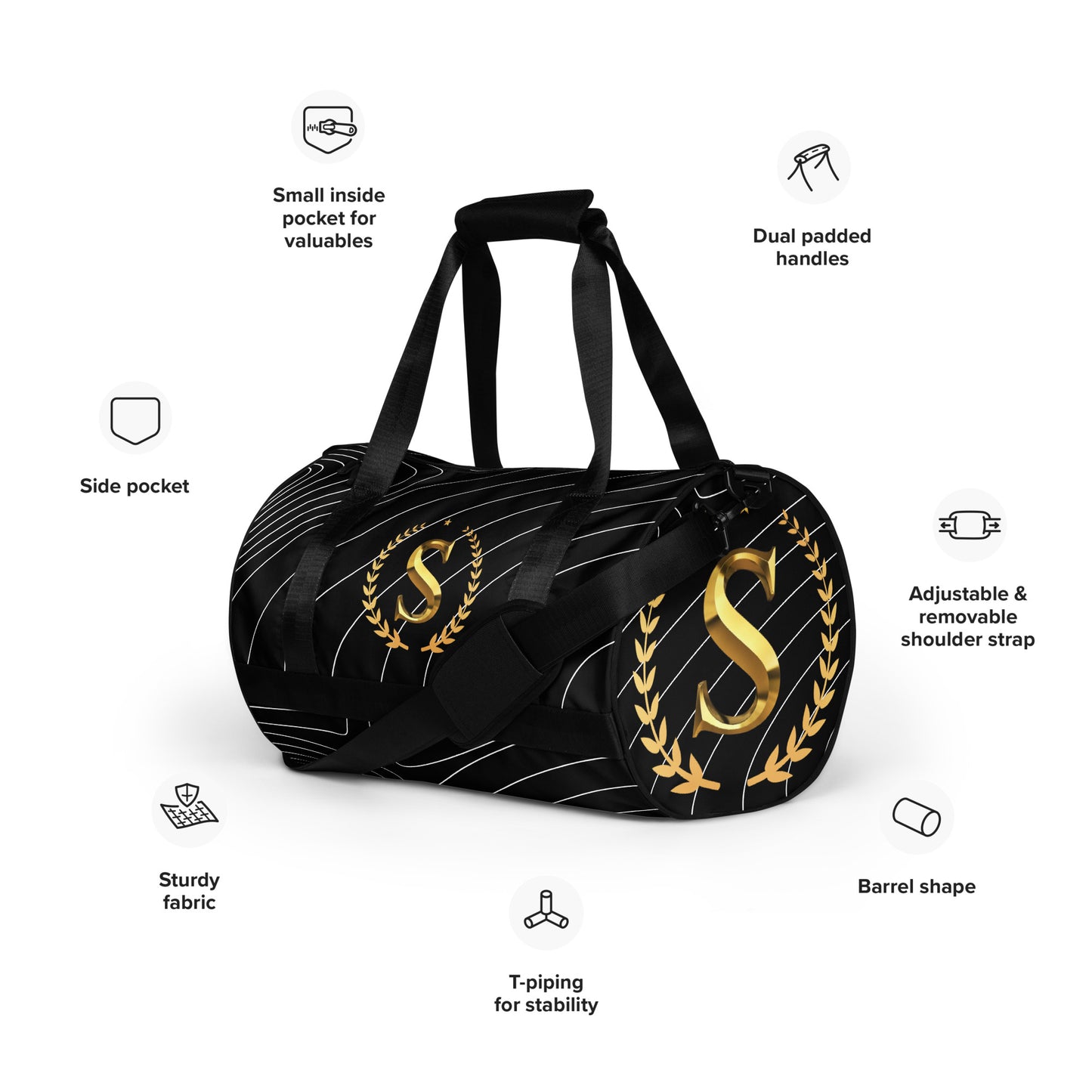 All-over print gym bag