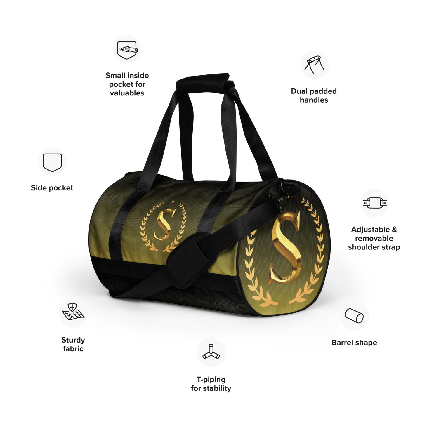 All-over print gym bag