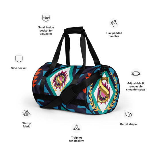 All-over print gym bag