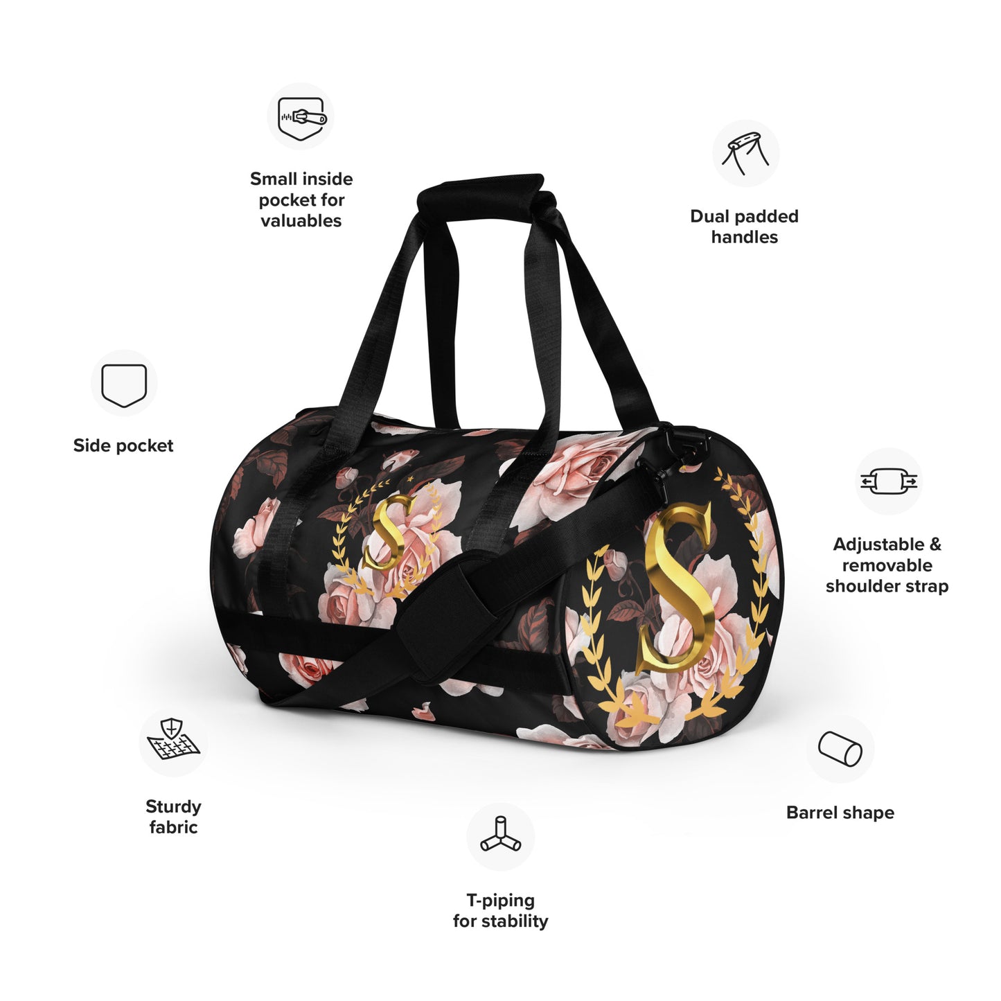 All-over print gym bag