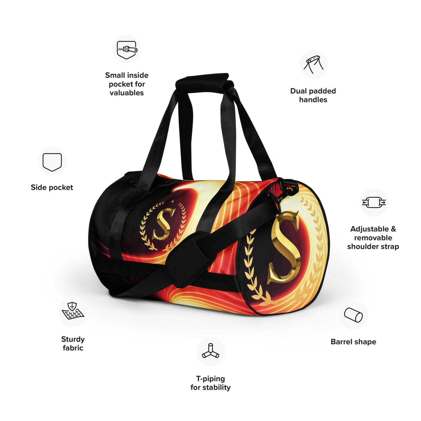 All-over print gym bag