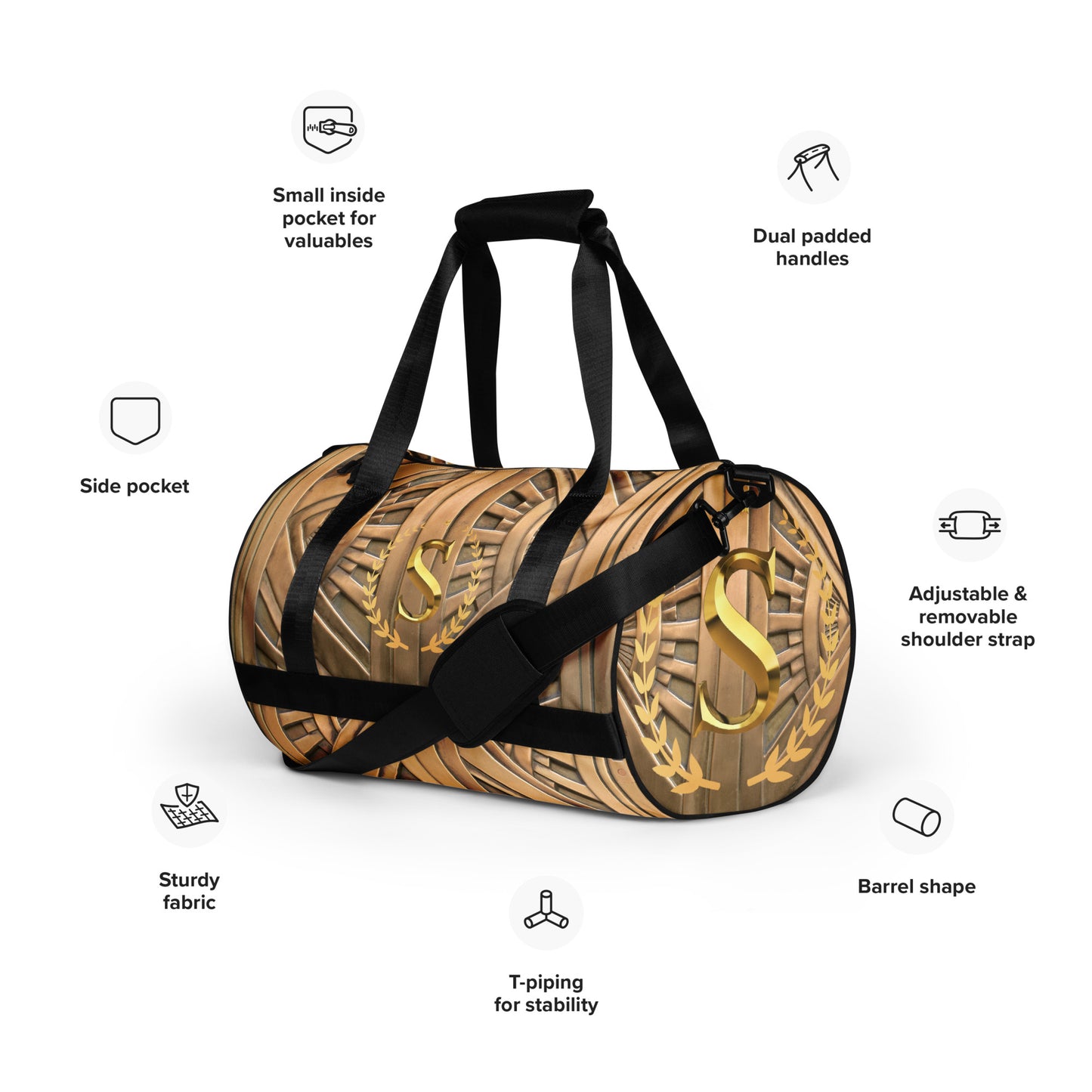 All-over print gym bag