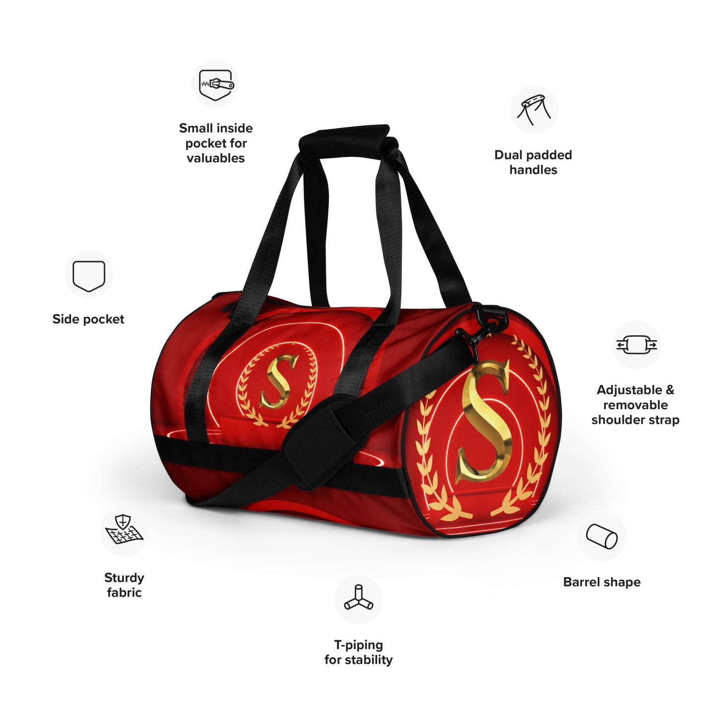 All-over print gym bag