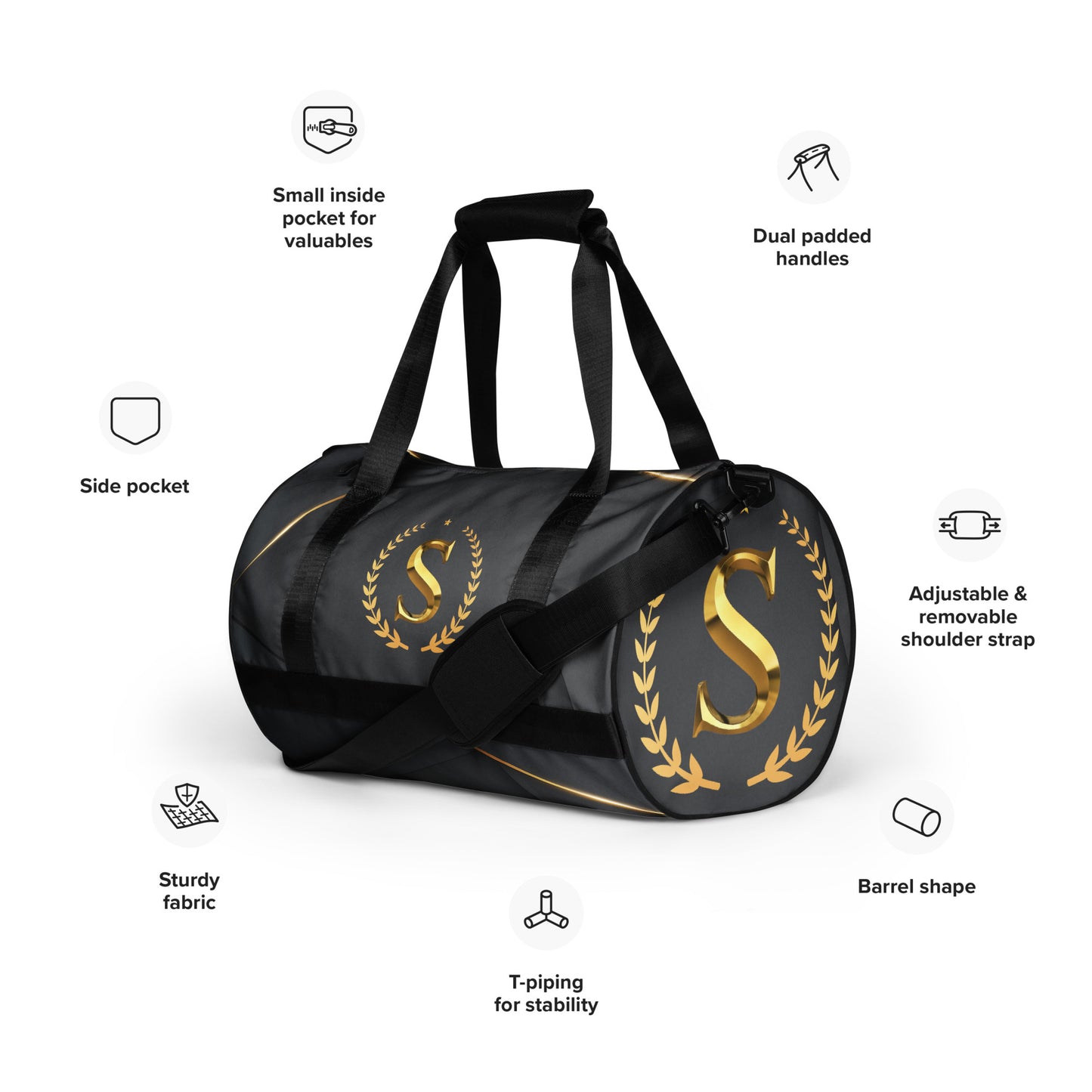 All-over print gym bag