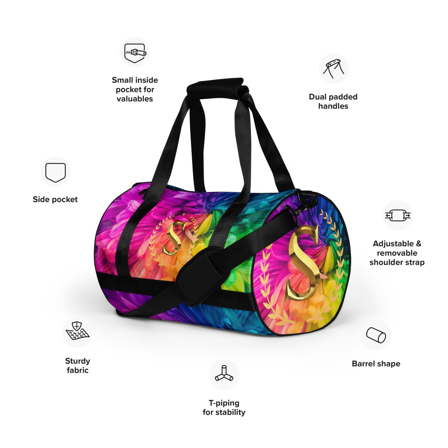 All-over print gym bag