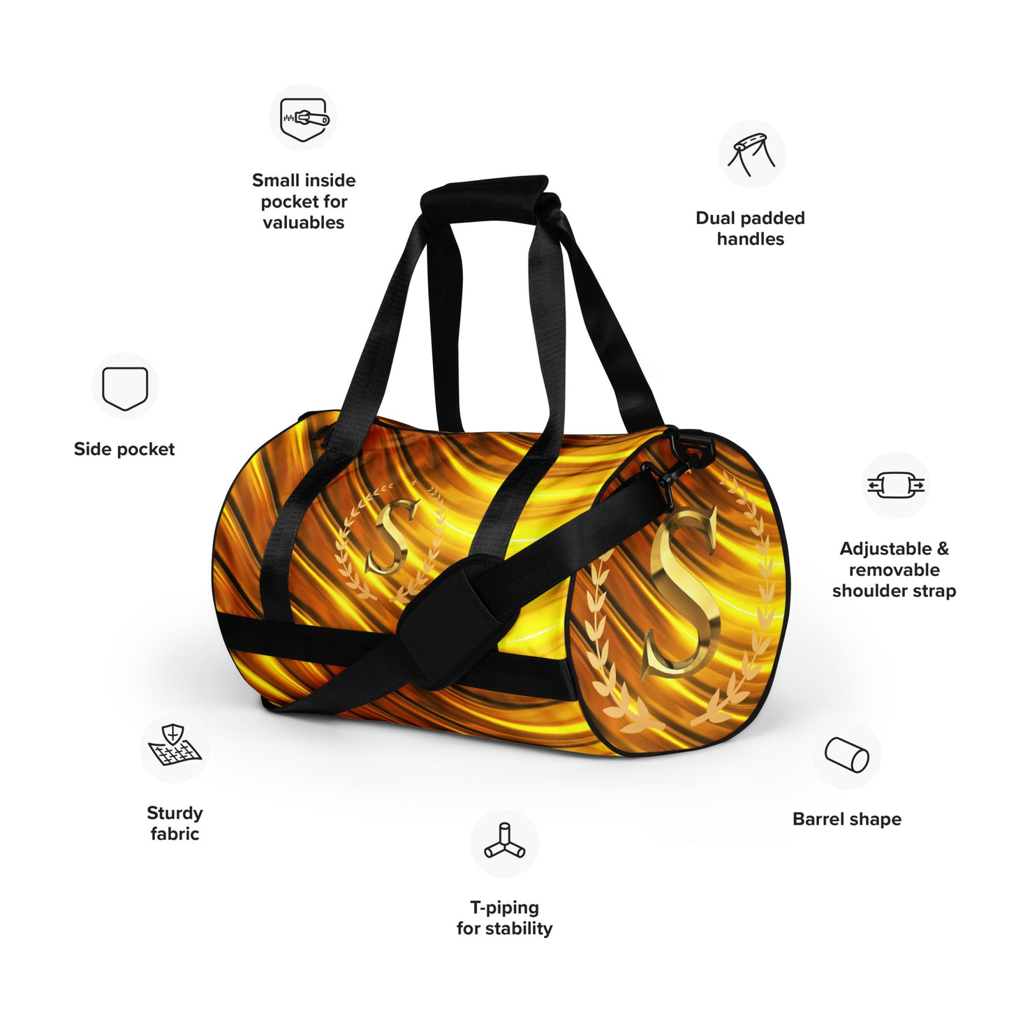 All-over print gym bag