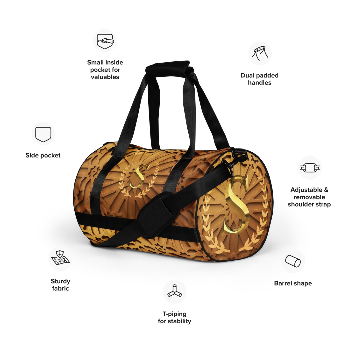 All-over print gym bag