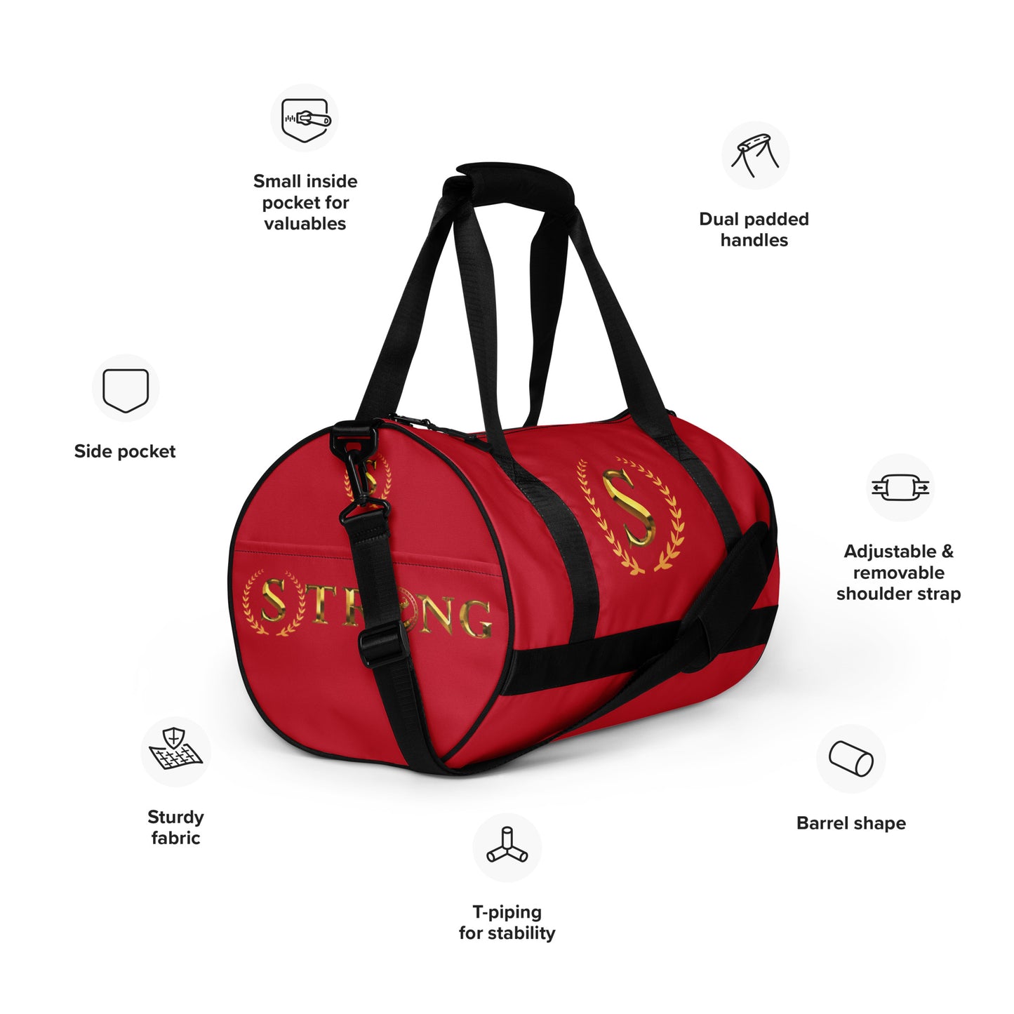 All-over print gym bag