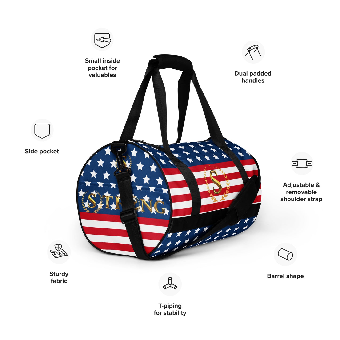 All-over print gym bag