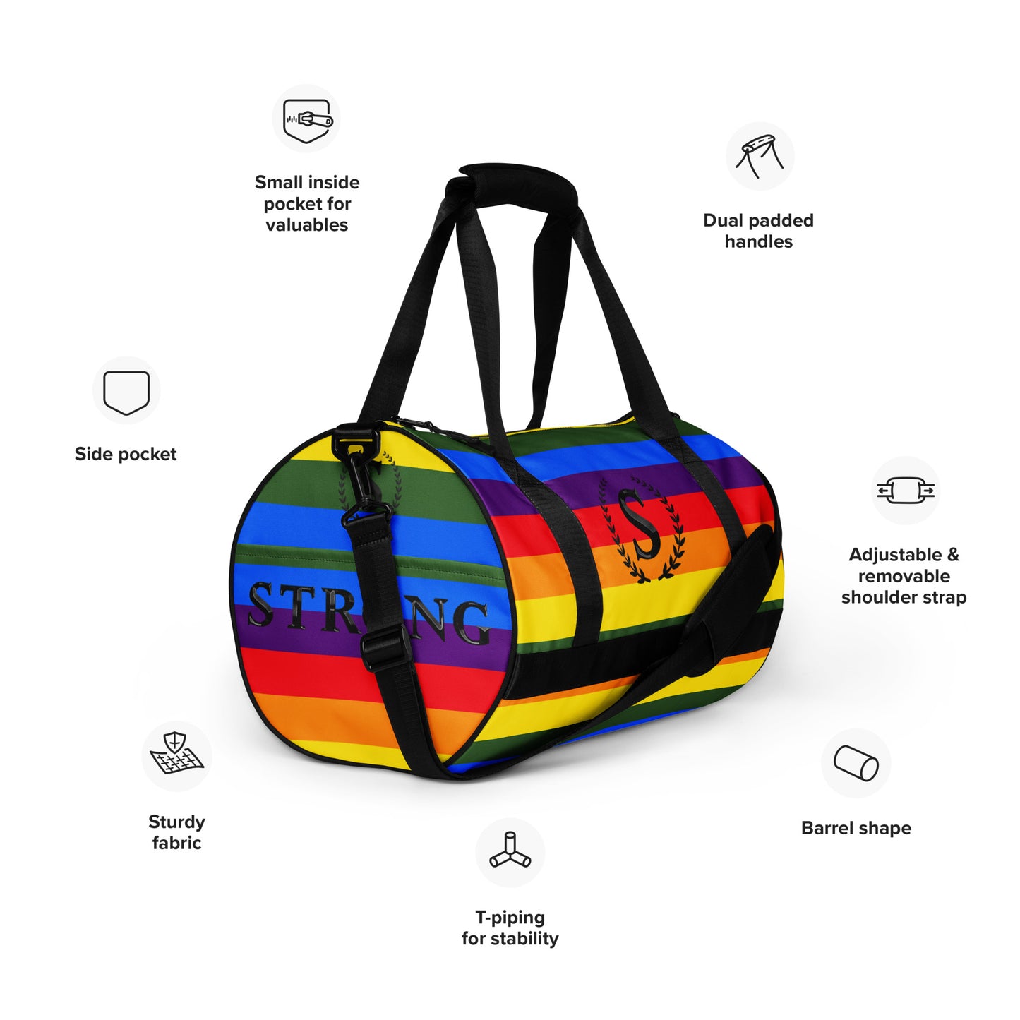 All-over print gym bag