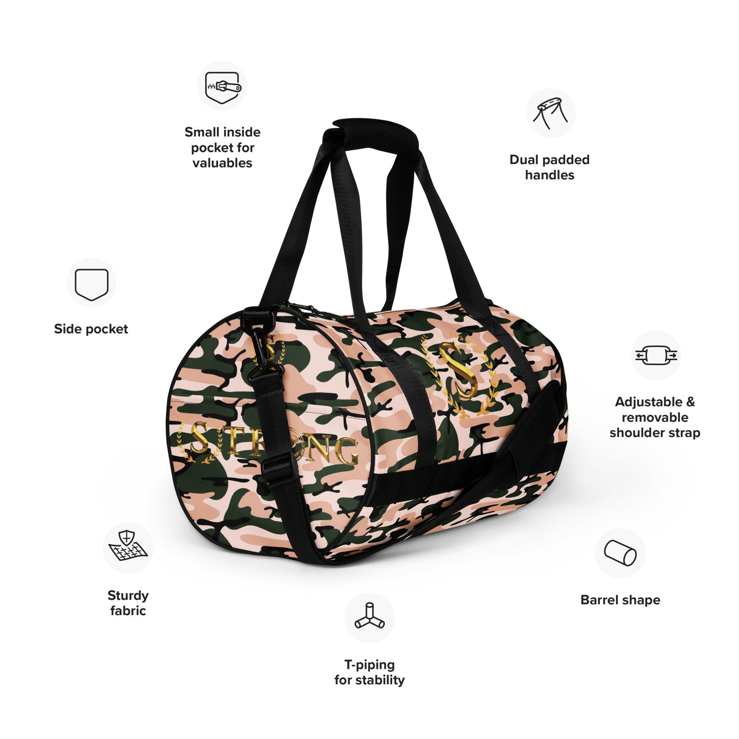 All-over print gym bag