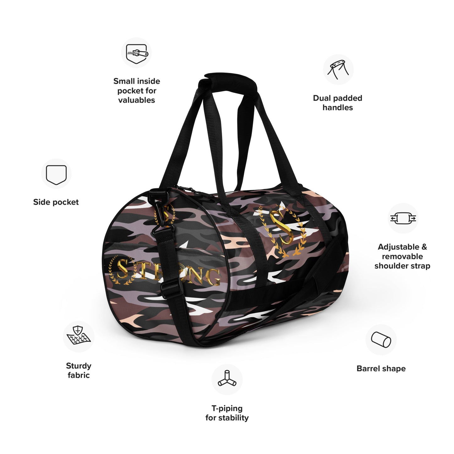 All-over print gym bag