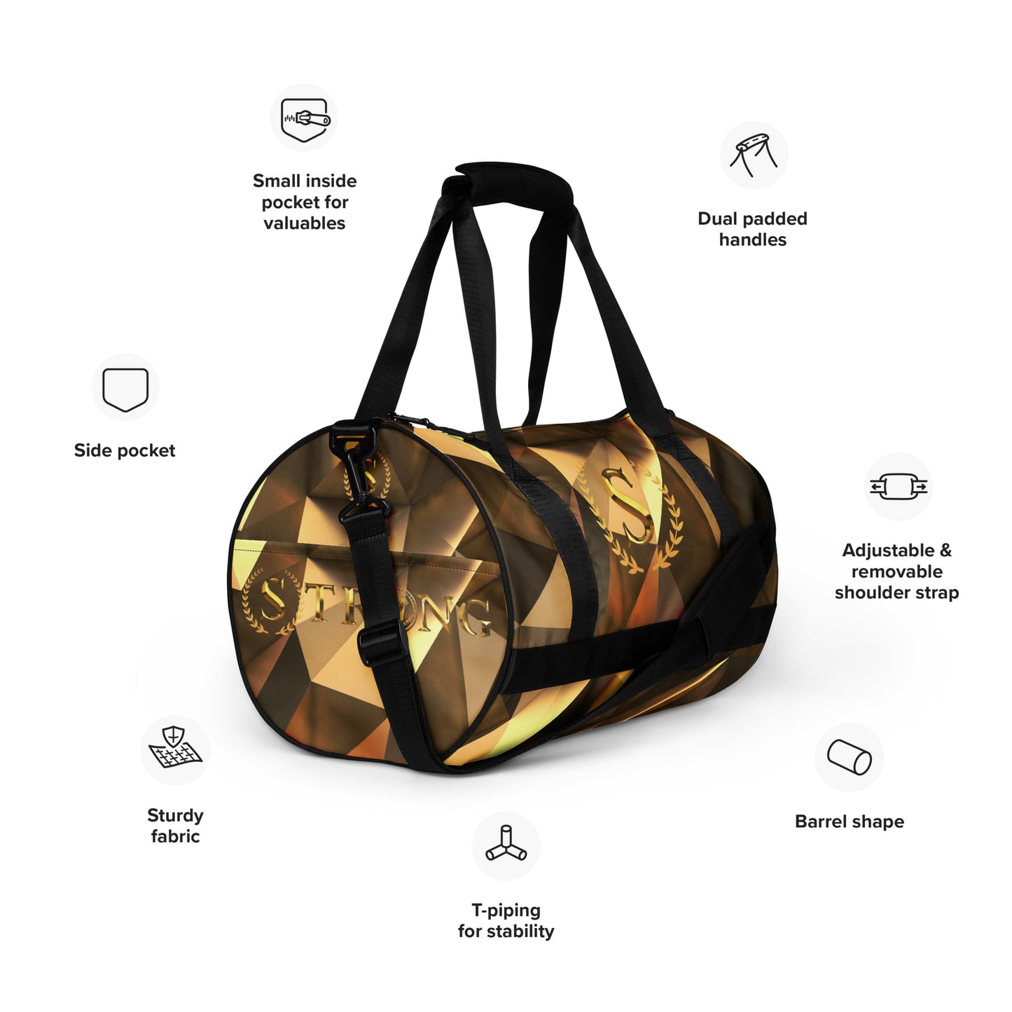 All-over print gym bag