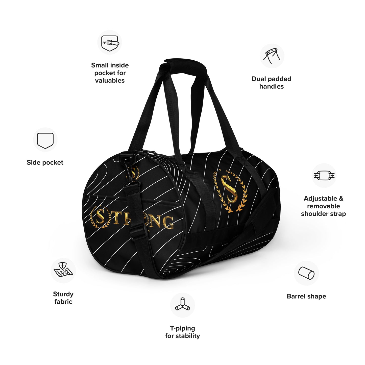 All-over print gym bag