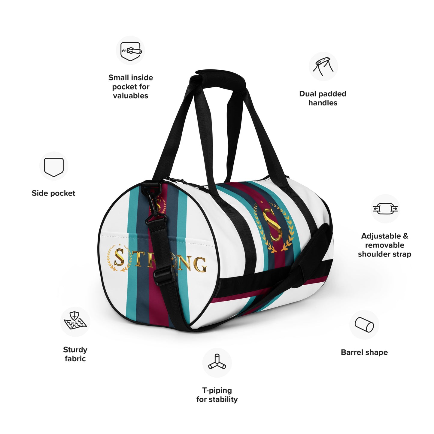 All-over print gym bag