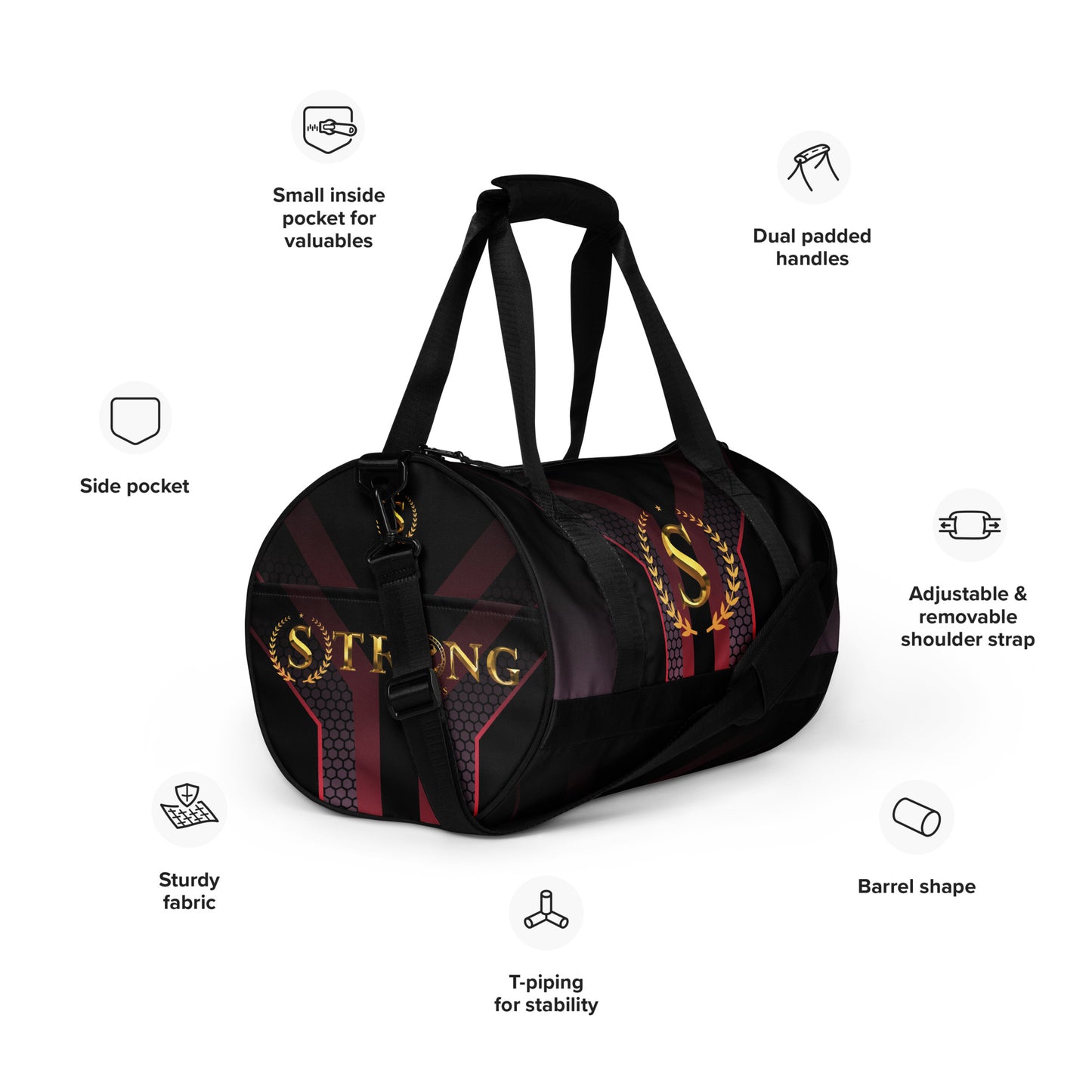 All-over print gym bag