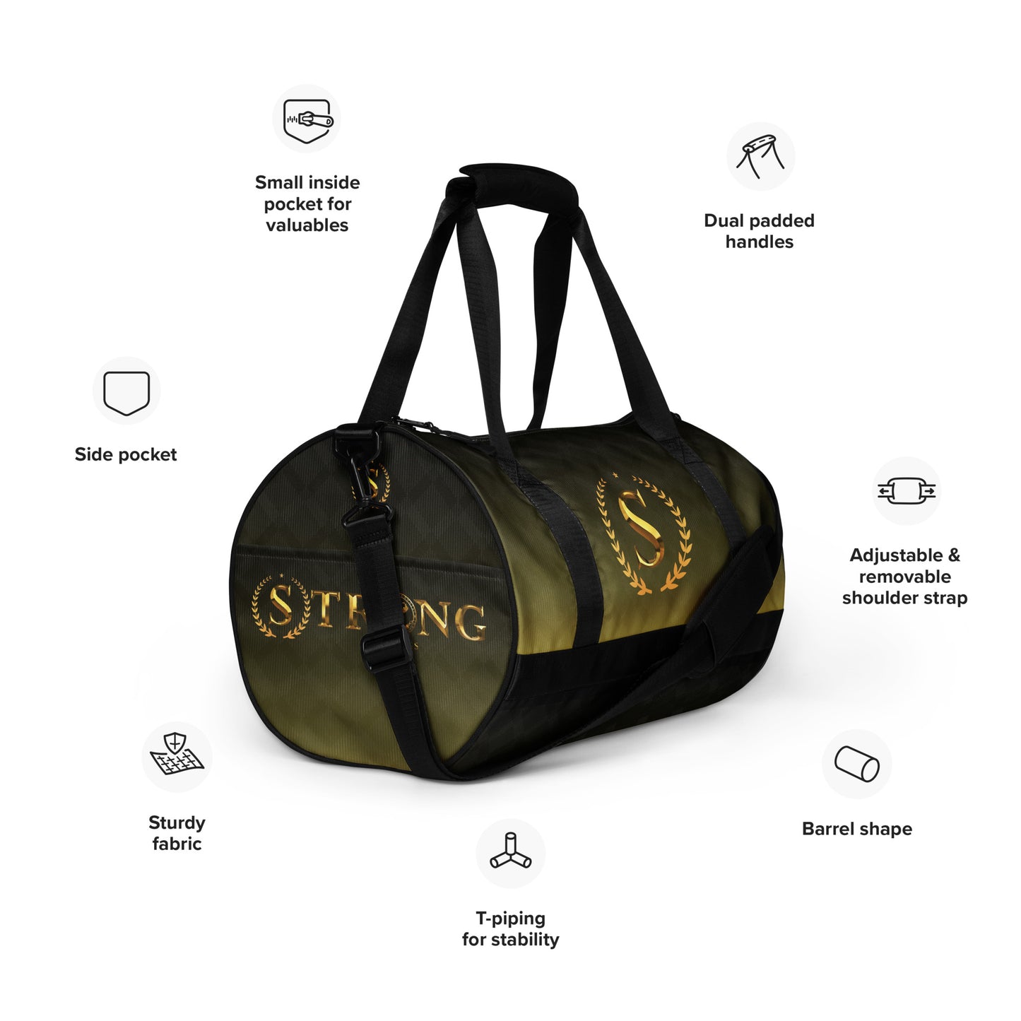 All-over print gym bag