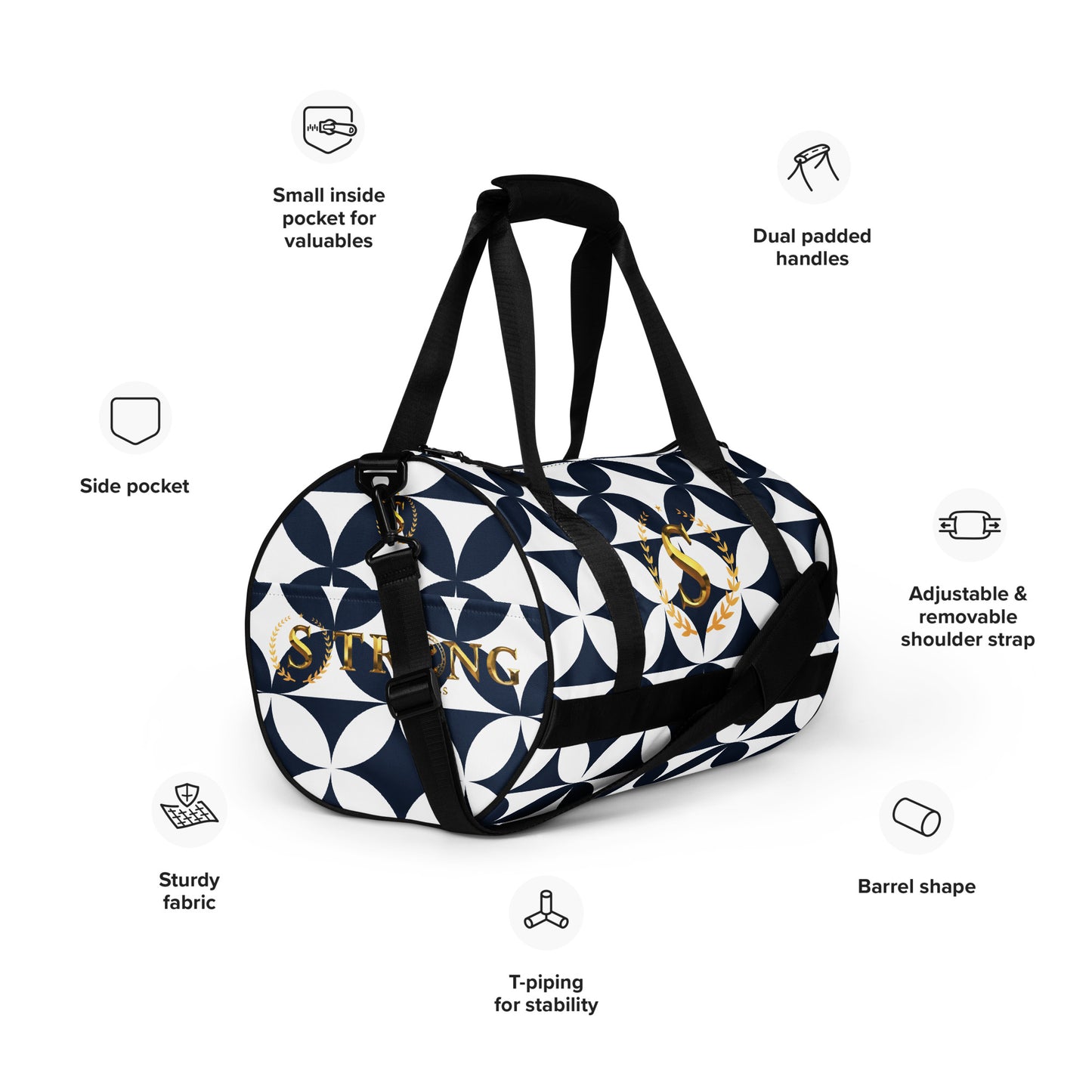 All-over print gym bag