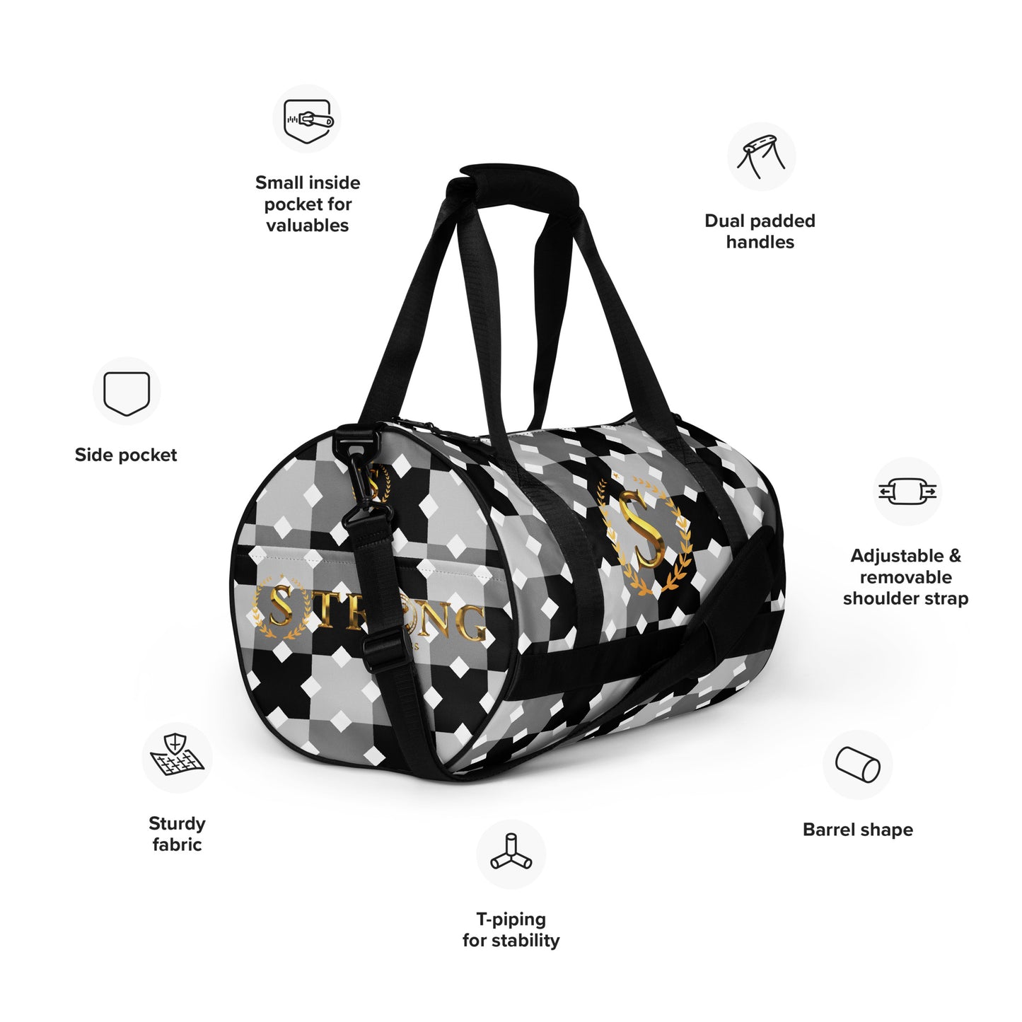 All-over print gym bag