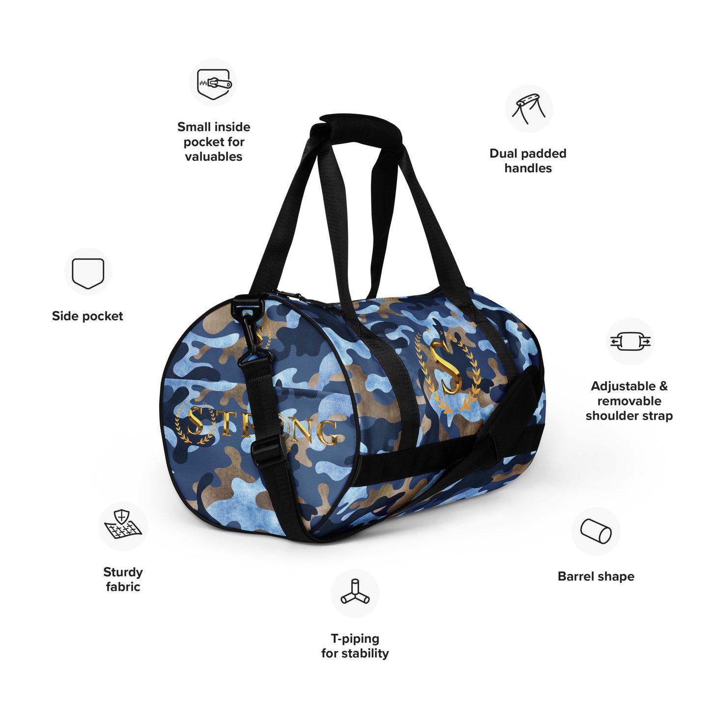 All-over print gym bag