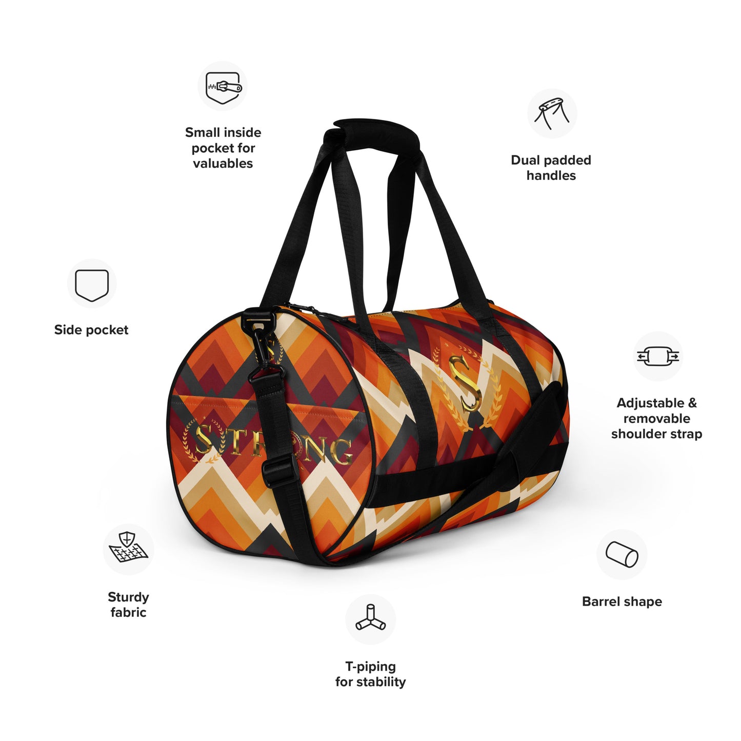 All-over print gym bag