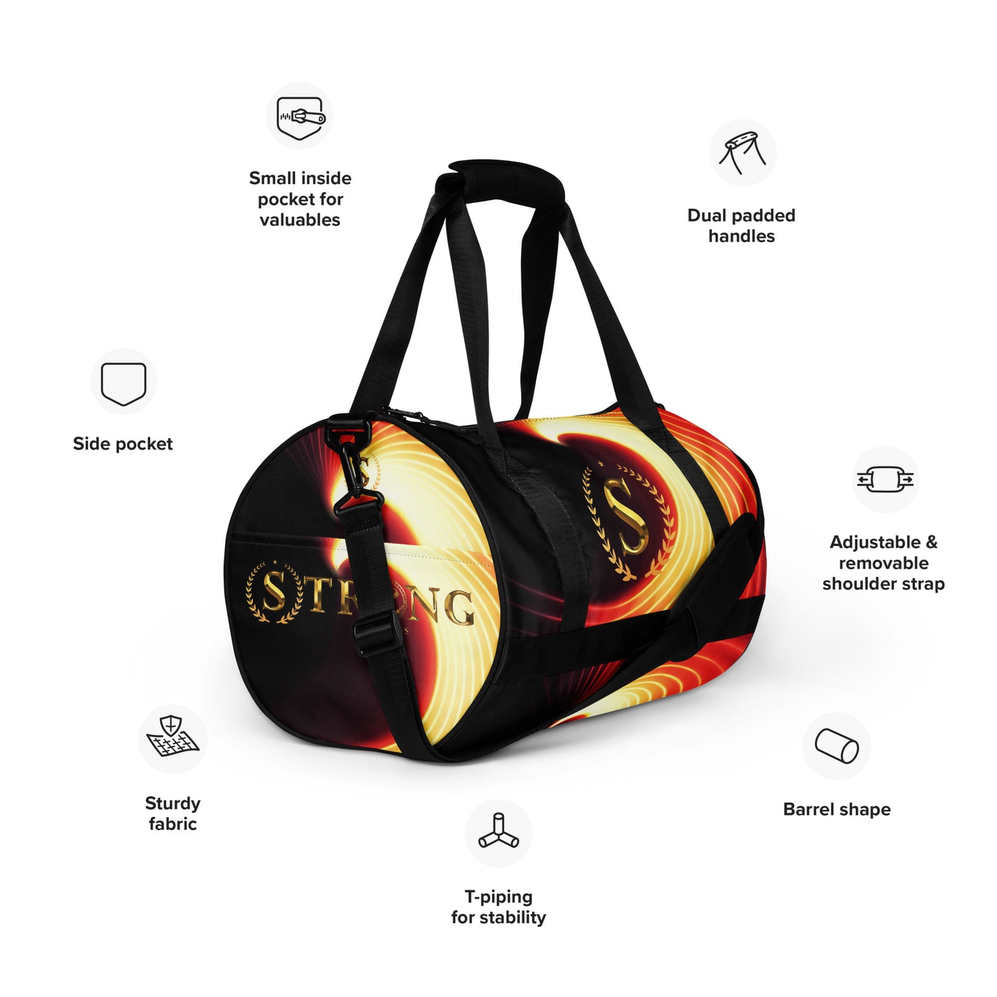 All-over print gym bag