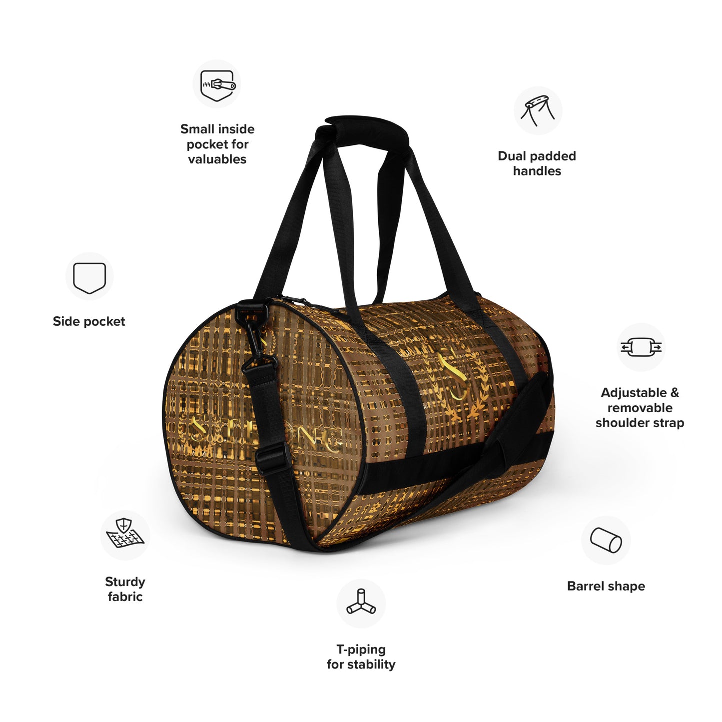 All-over print gym bag