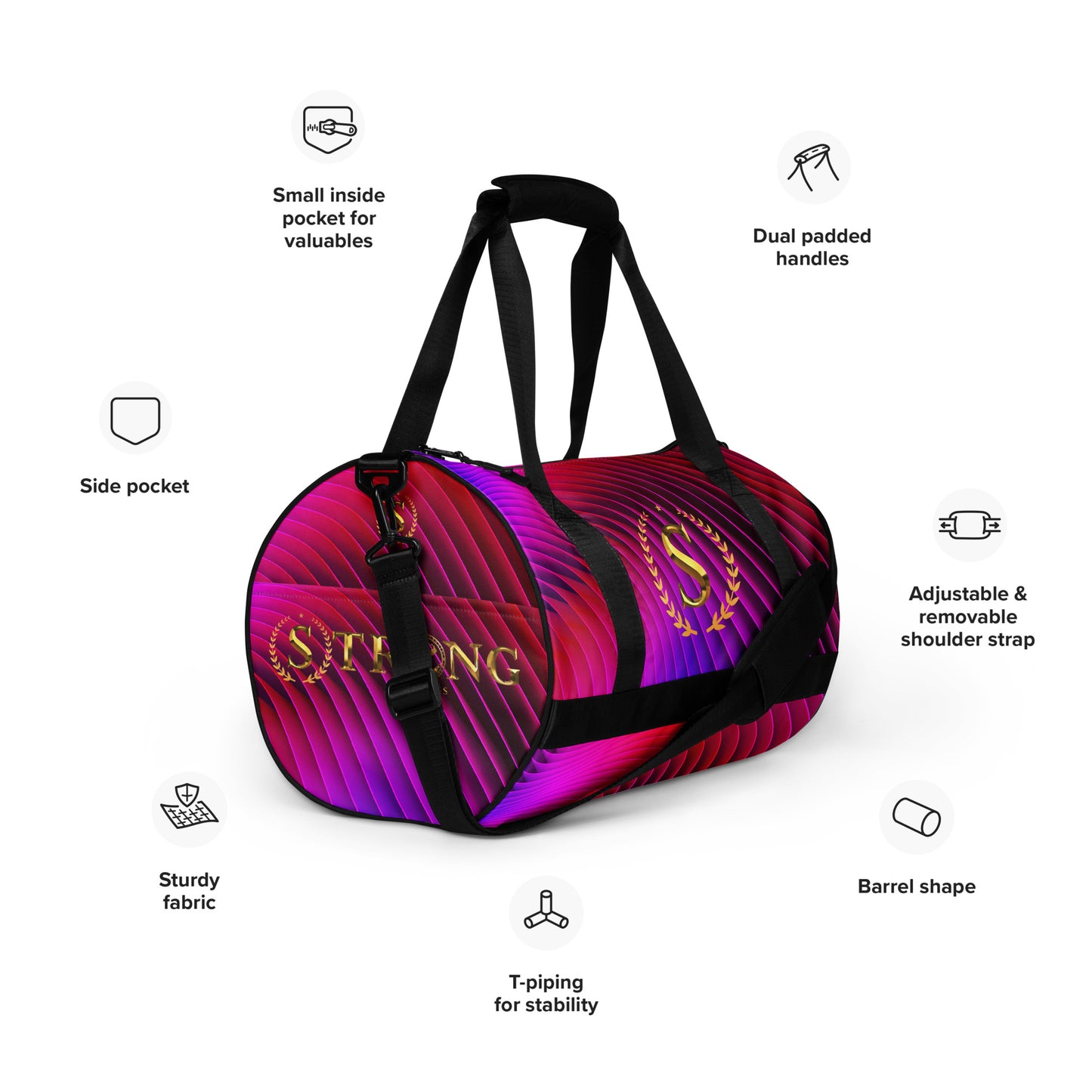 All-over print gym bag