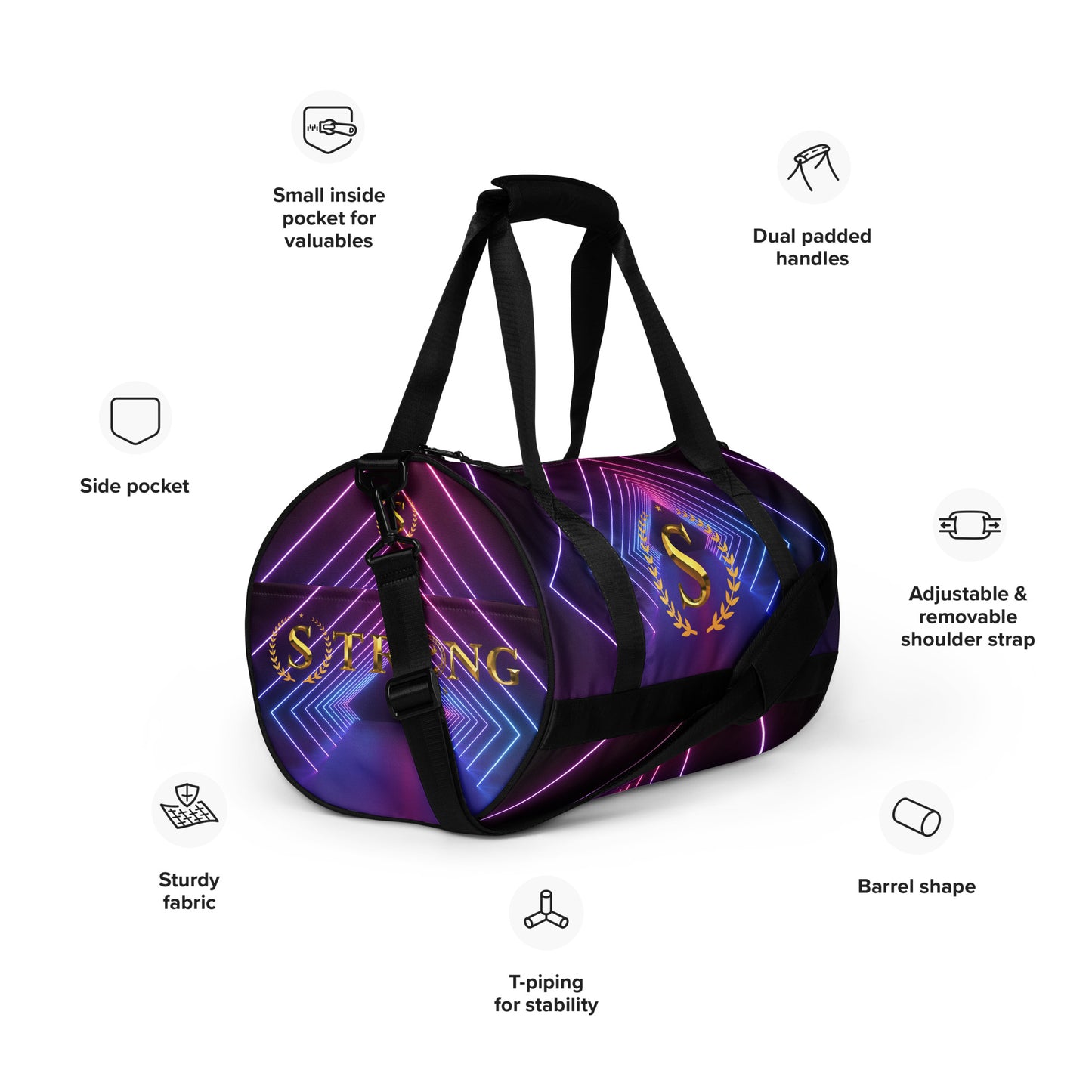 All-over print gym bag