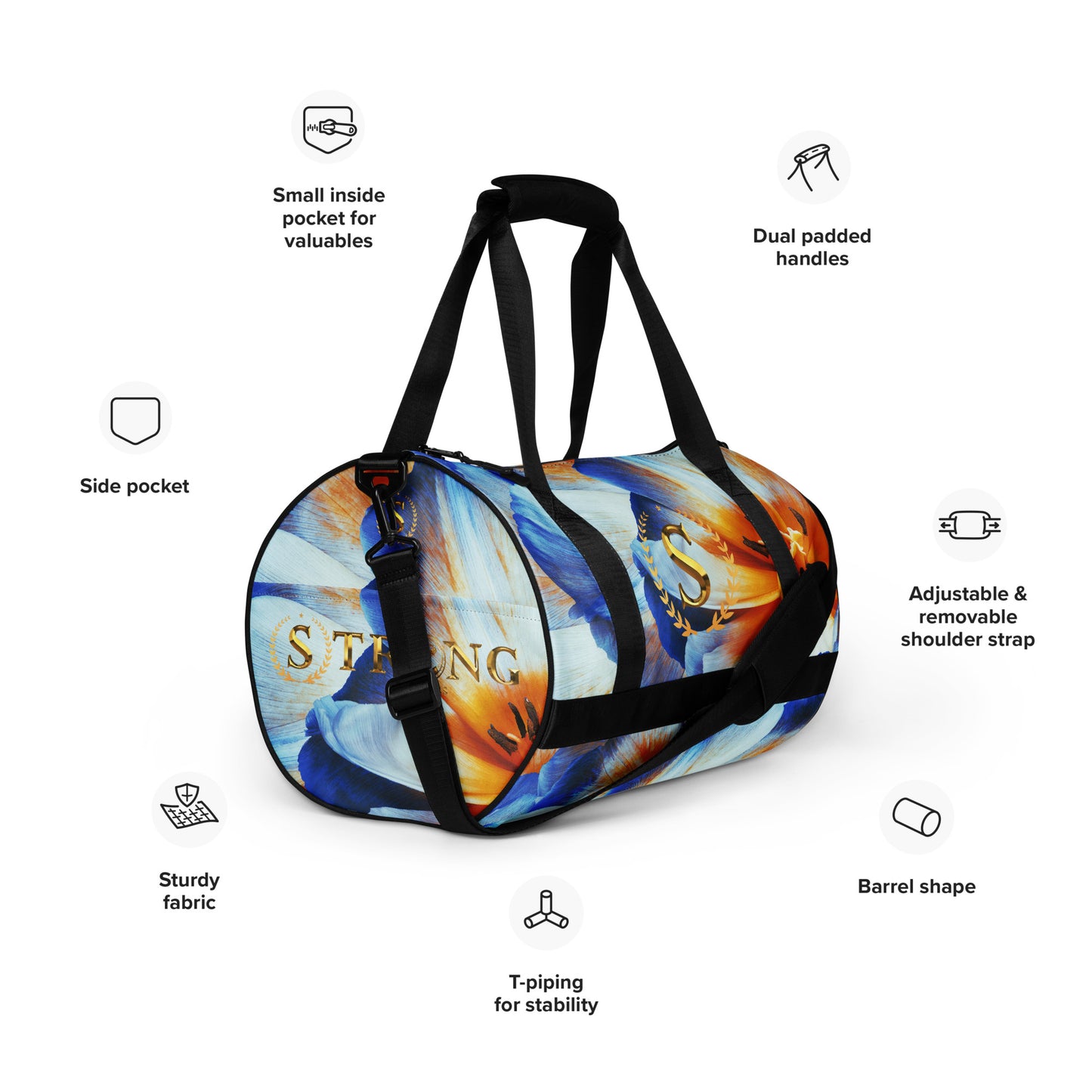 All-over print gym bag