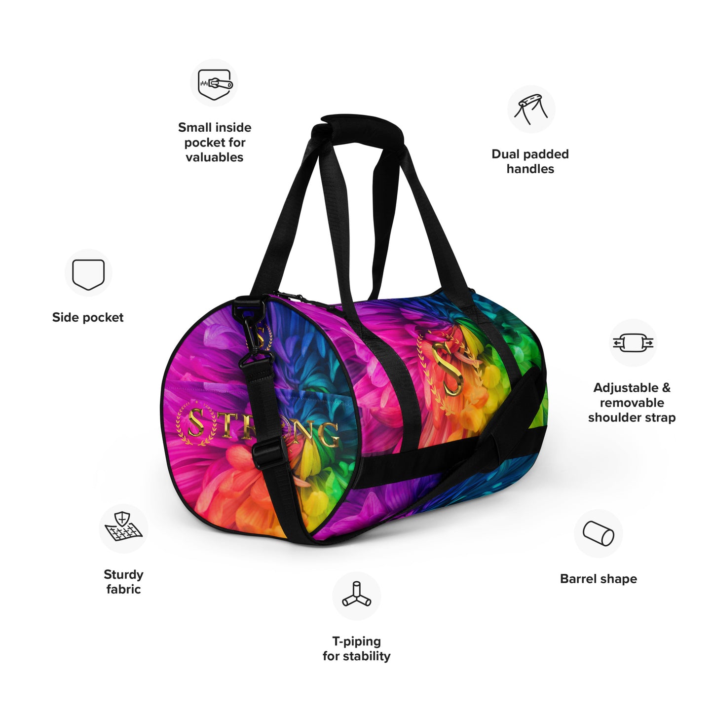 All-over print gym bag