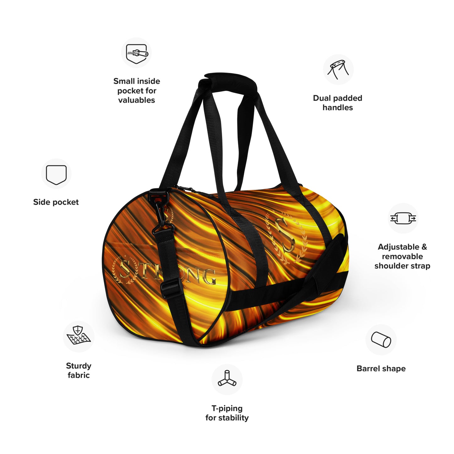 All-over print gym bag