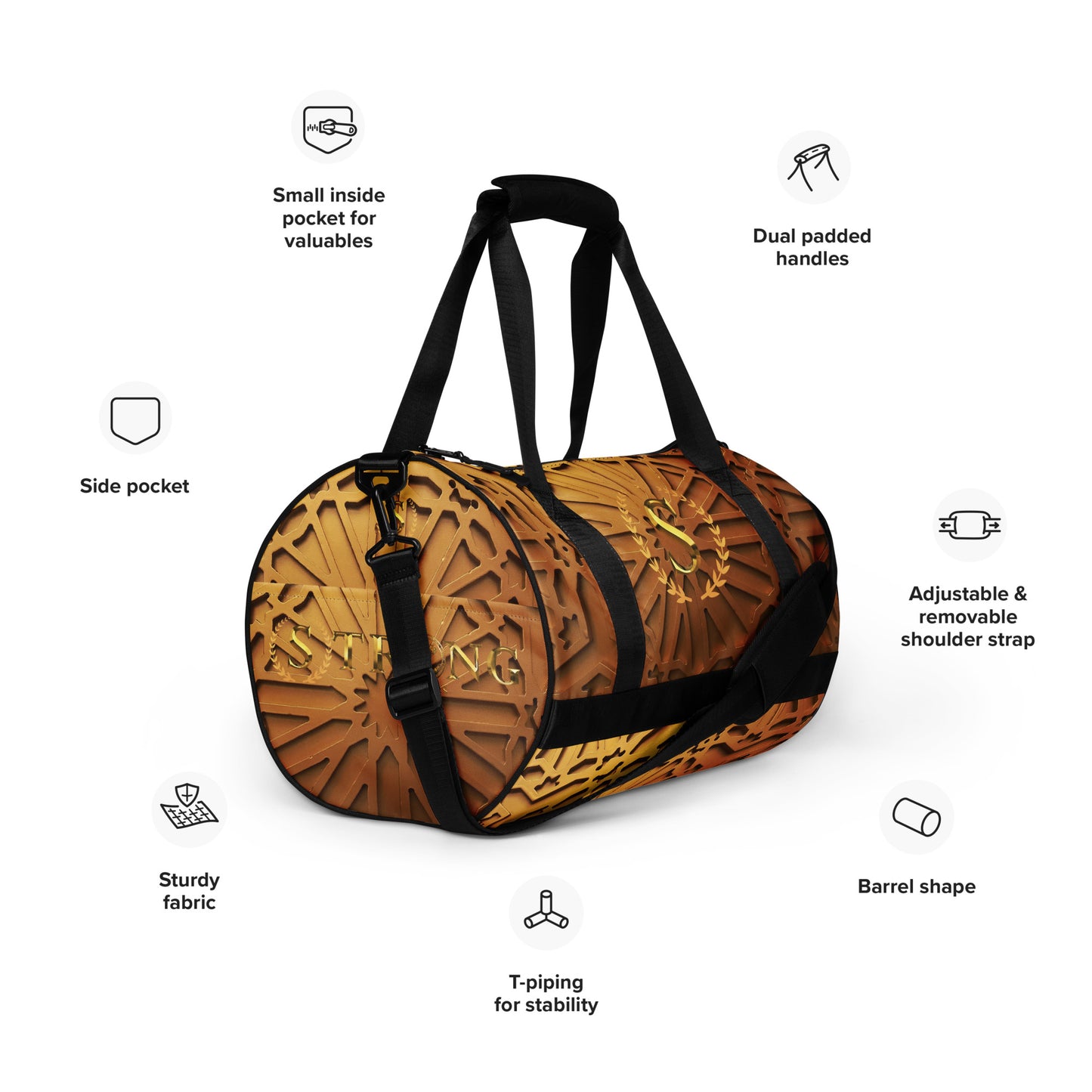 All-over print gym bag