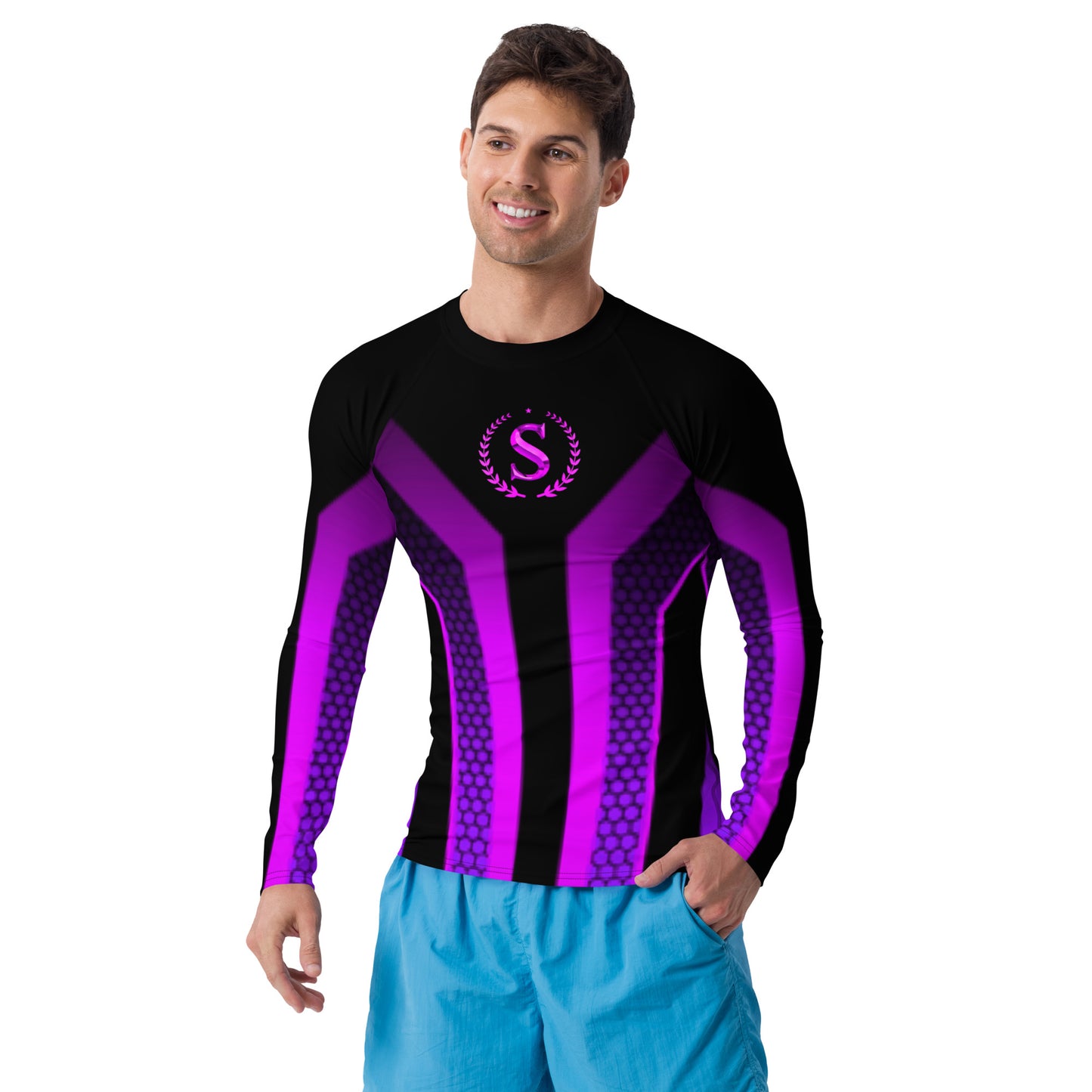 Men's Rash Guard,Simple Logo