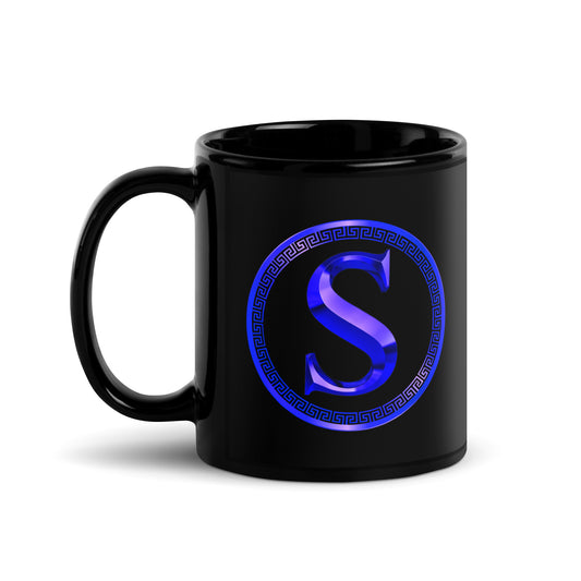 Black Glossy Mug, Circle collection